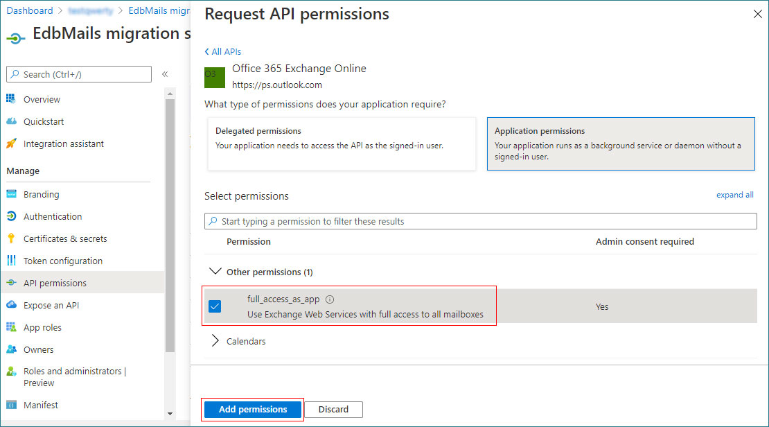 API permission