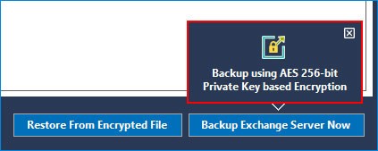 Backup using AES 256-bit Private Key based Encryption