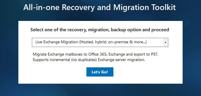 Choose migration manager