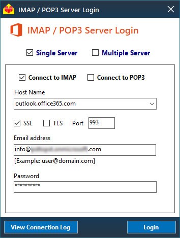 IMAP Connection settings