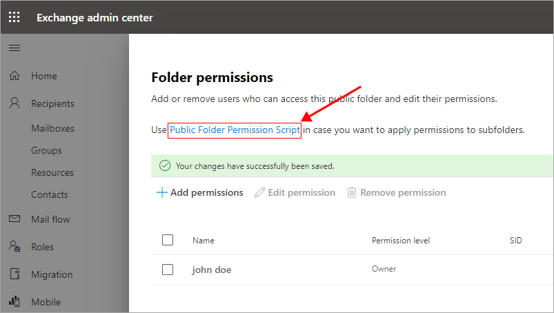 Download public folder permission script