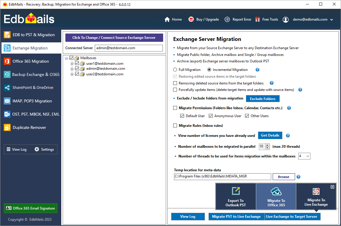 Exchange to Office 365 migration plan