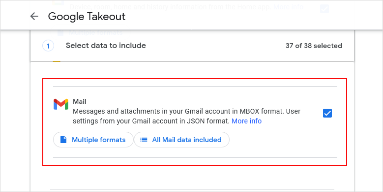 Export Gmail messages