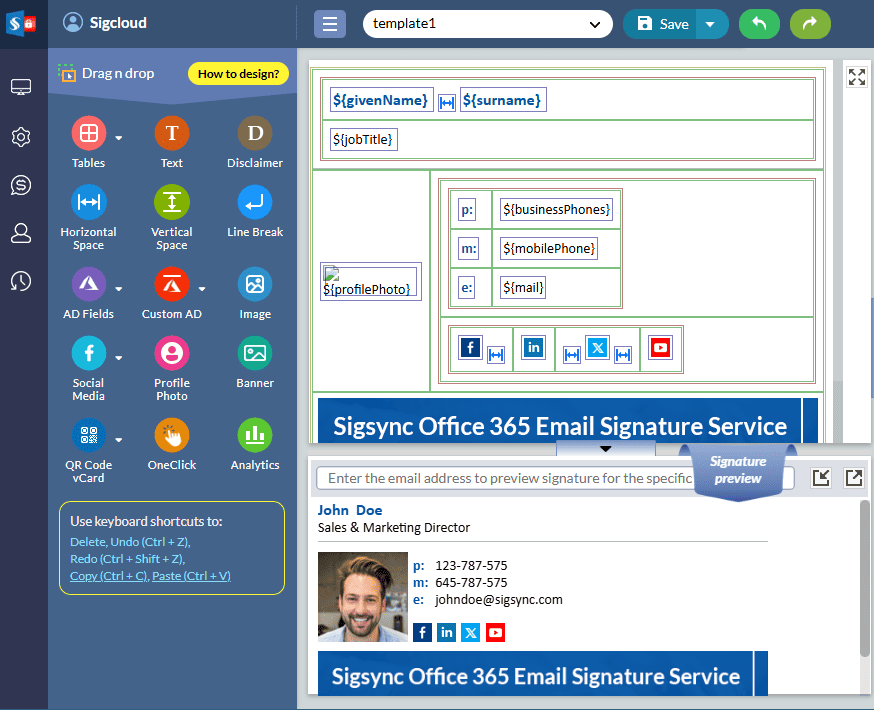 Centralized Office 365 email signature
