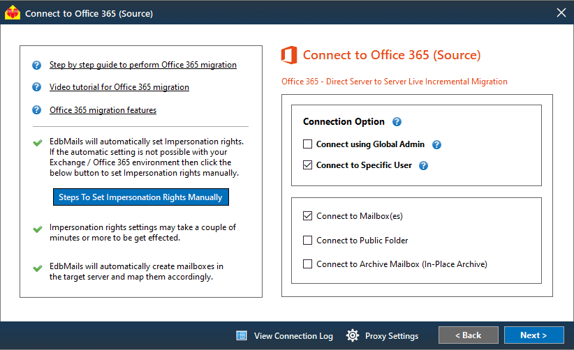 connect to specific user