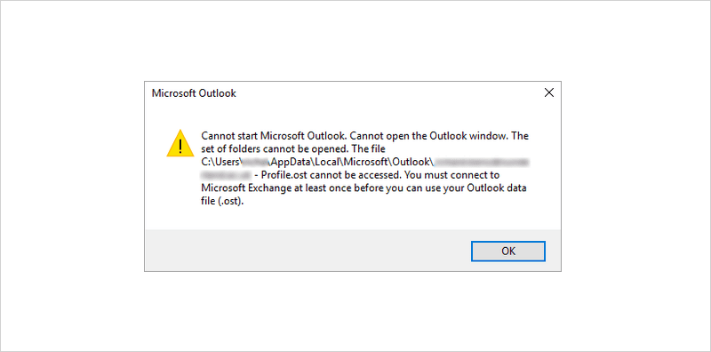Outlook cannot connect to server 