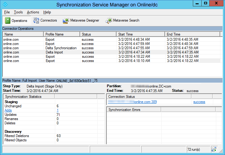 Synchronization Service Manager