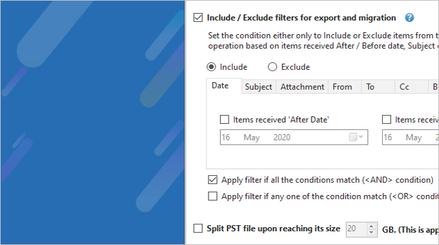 Include/Exclude Filters
