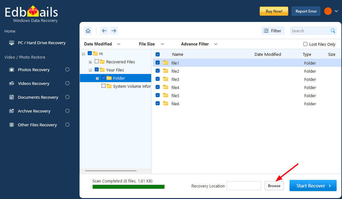 Click 'Start Export' button