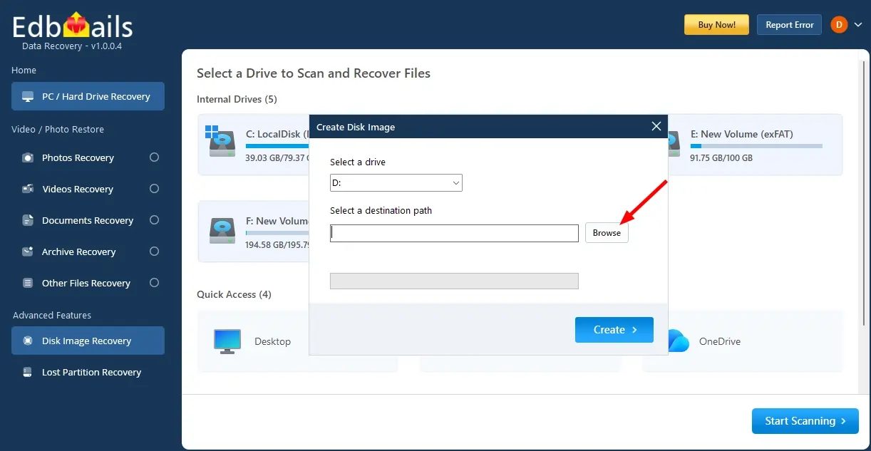 Disk Image Location Disk Image Location