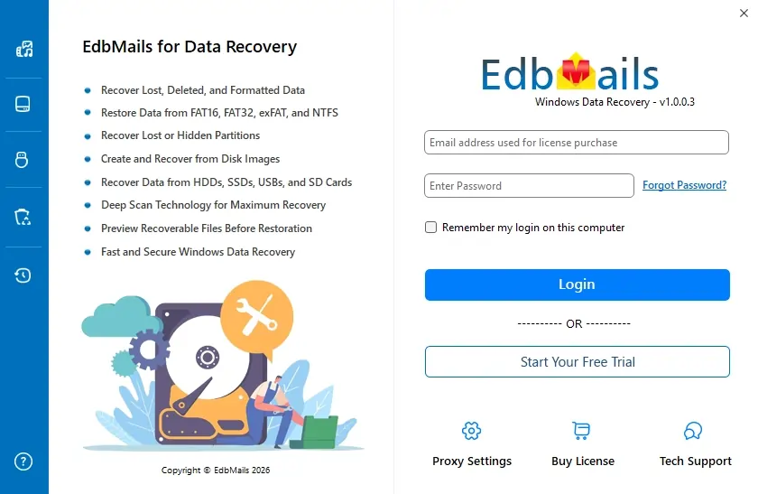 Login to EdbMails Application Login to EdbMails Application
