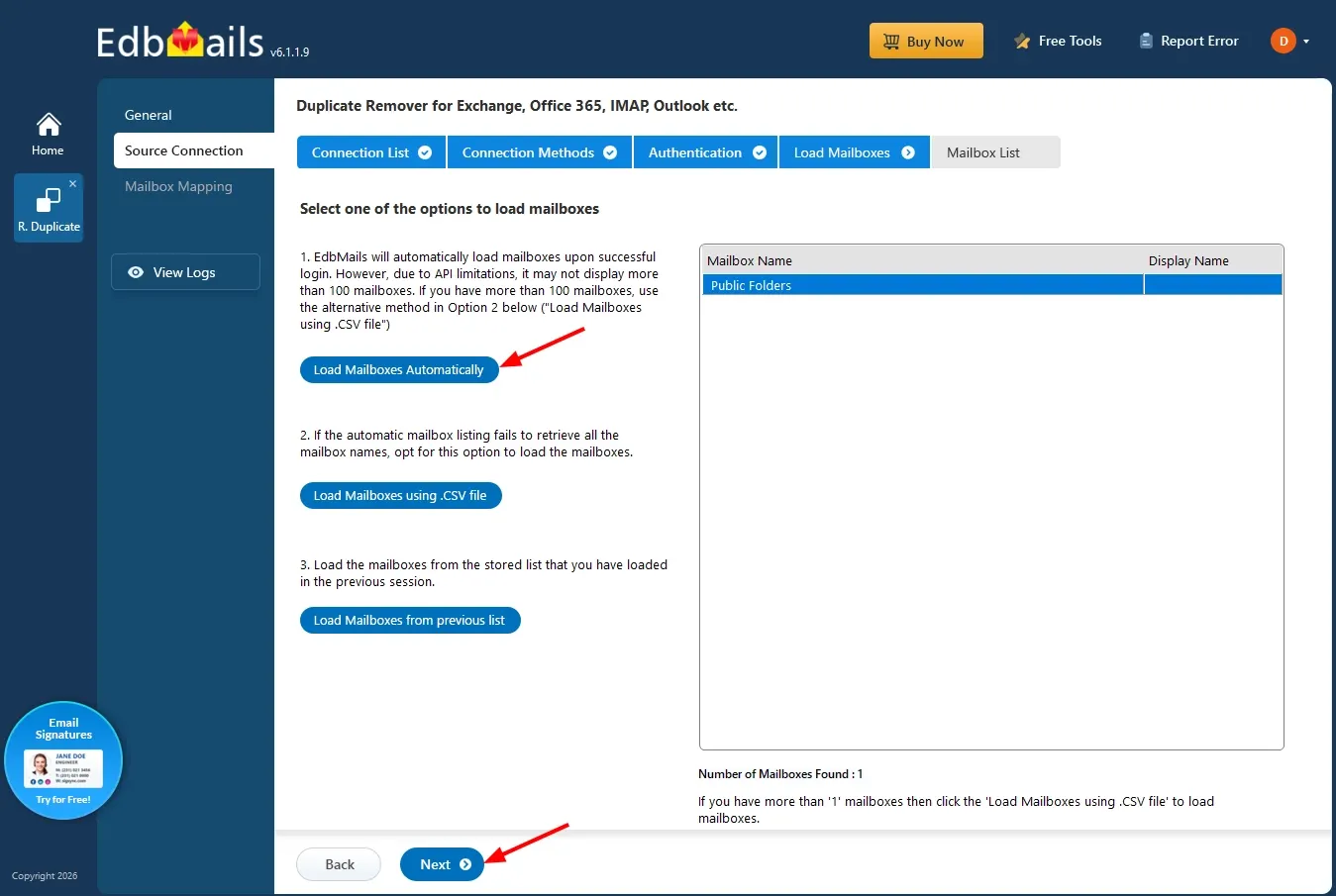 Load Mailboxes Automatically Load Mailboxes Automatically