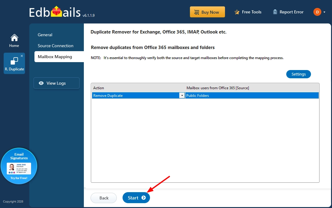Start Remove Duplicates Start Remove Duplicates