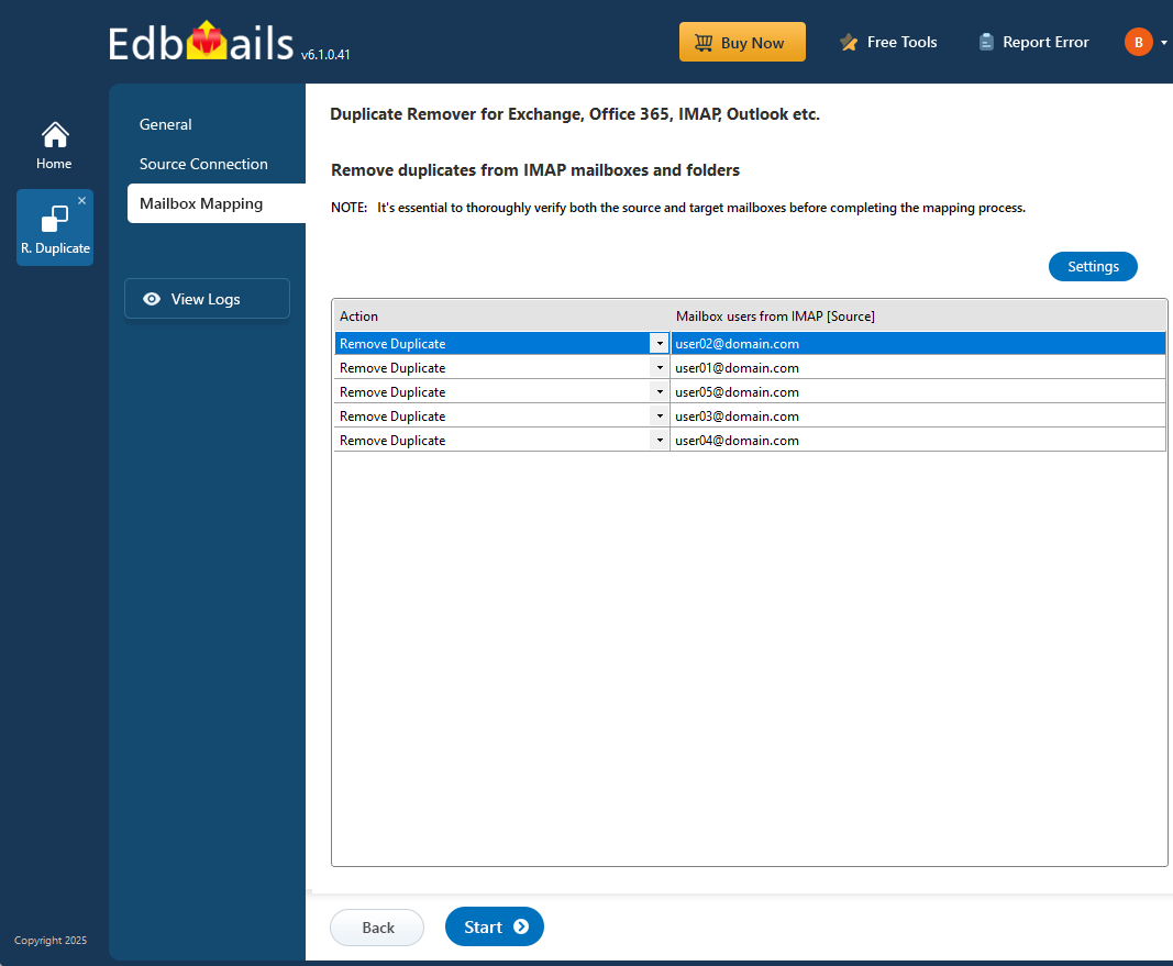 Verify the mailboxes to remove duplicates Verify the mailboxes to remove duplicates