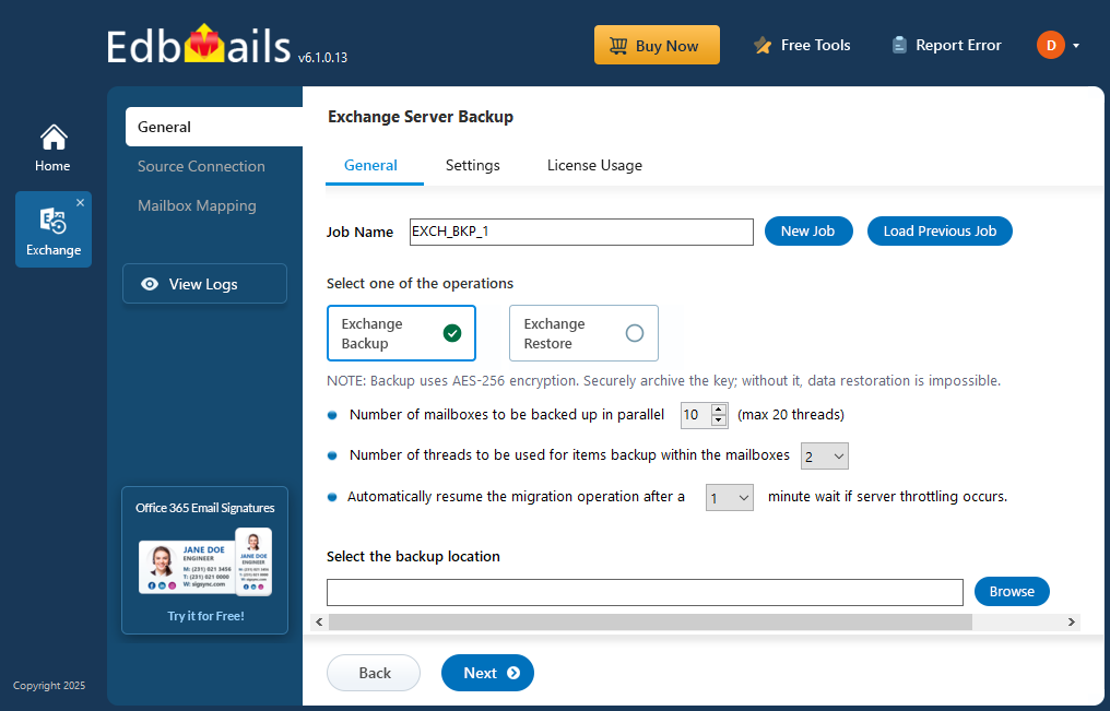 Exchange Backup guide