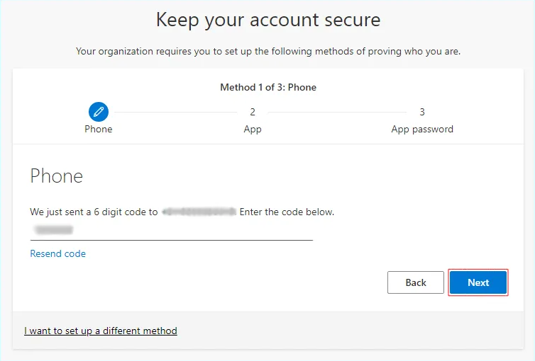 Enter six digit code Enter six digit code