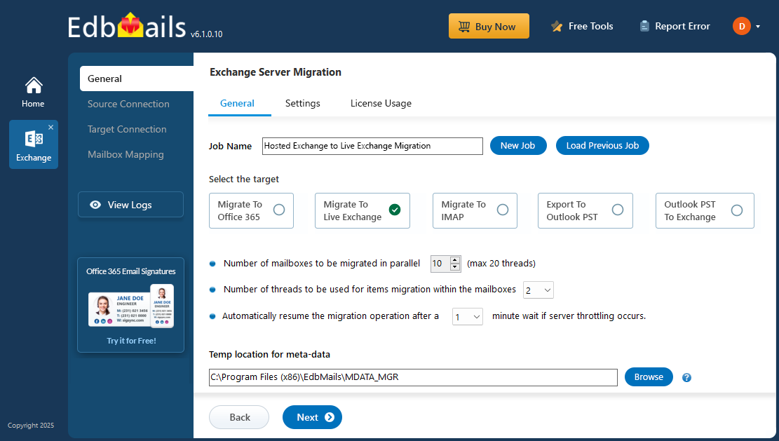 Hosted Exchange to On-premises Exchange migration