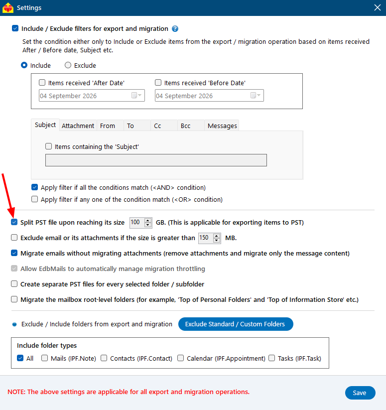 Split PST file upon reaching its size Split PST file upon reaching its size