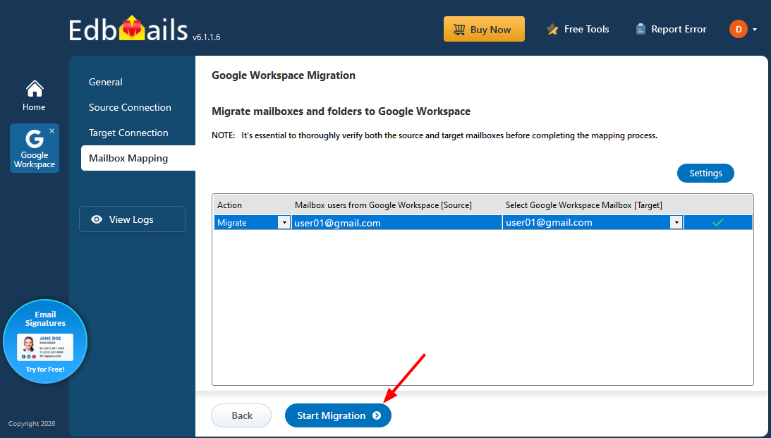 Start Migration Start Migration