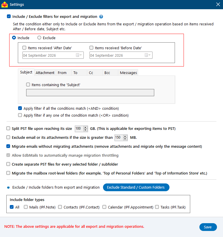 Include / Exclude filters Include / Exclude filters