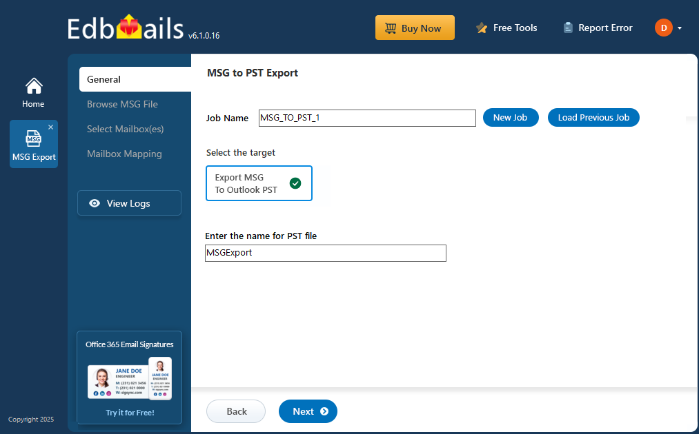 MSG to PST Converter