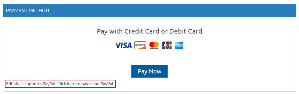 Pay with credit card / debit card