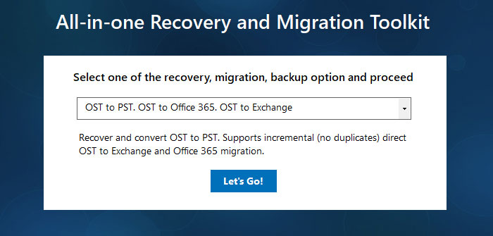 OST to PST, OST to Office 365 & Exchange